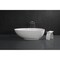 Aqua Eden 67.31 L, 32.31 W, Glossy White/Matte White, Solid Surface White Stone VRTOV683321 - alternate 3